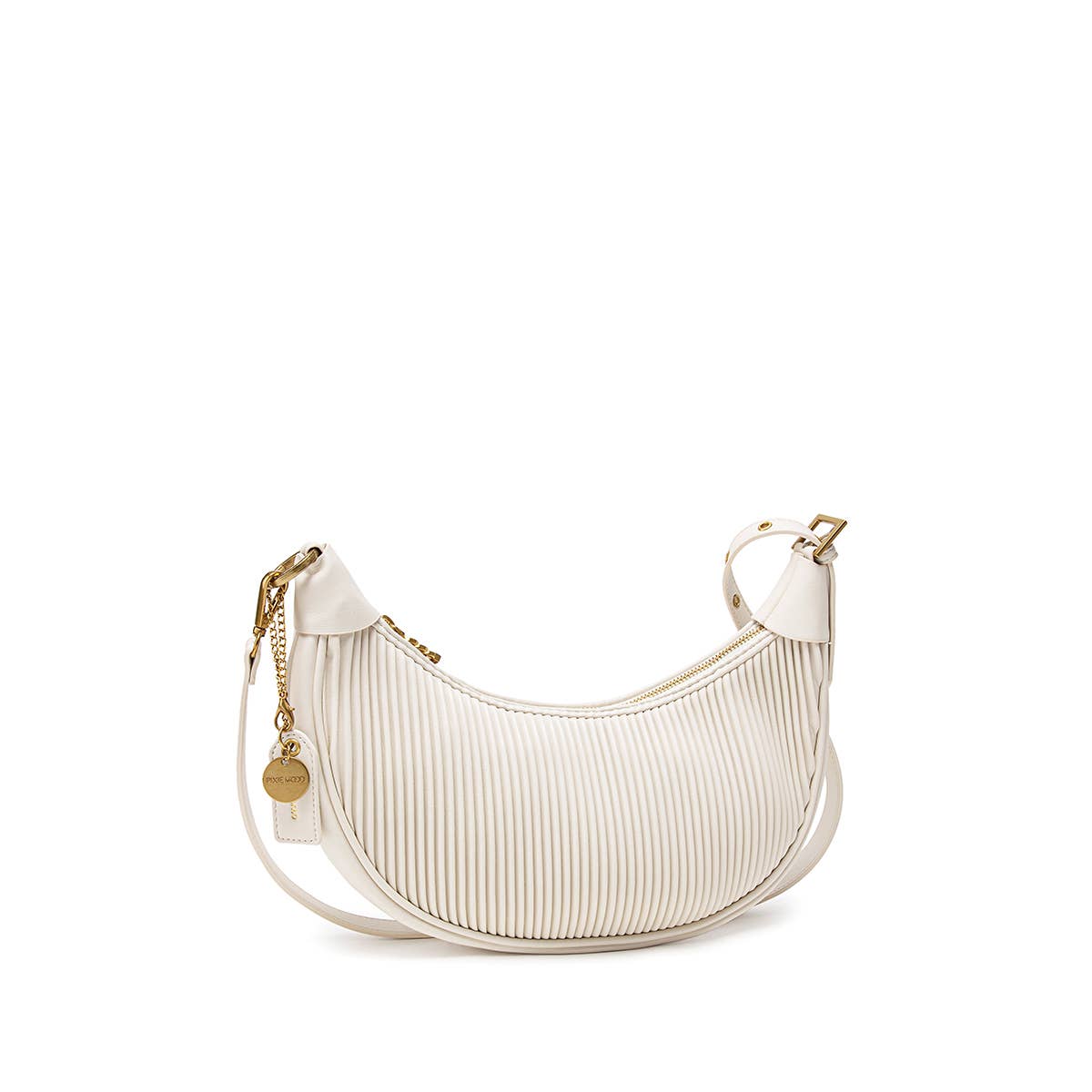 Crescent Recycled Vegan Crossbody in Coconut Cream