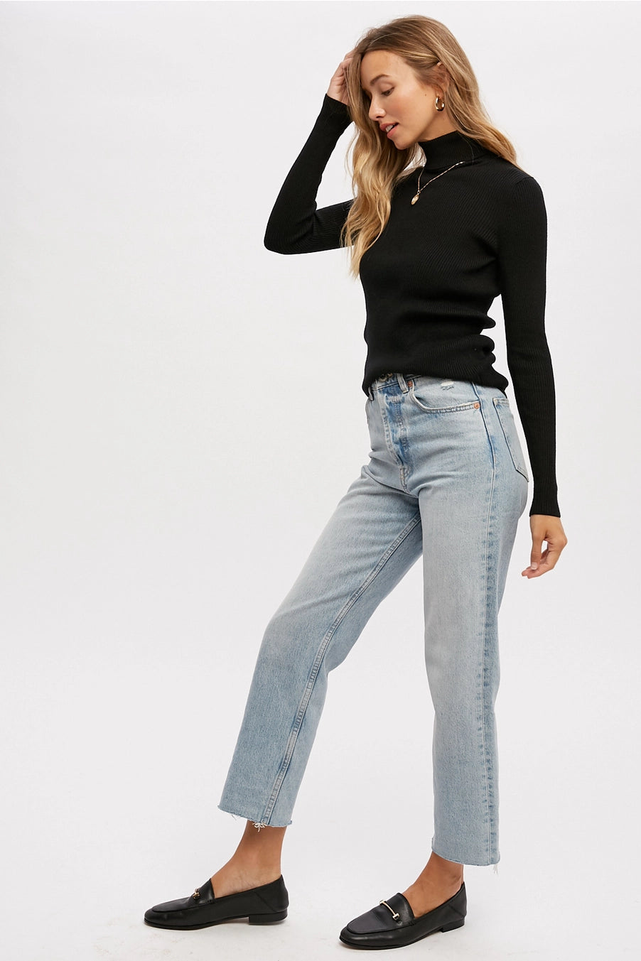 Essential Rib Turtleneck Sweater