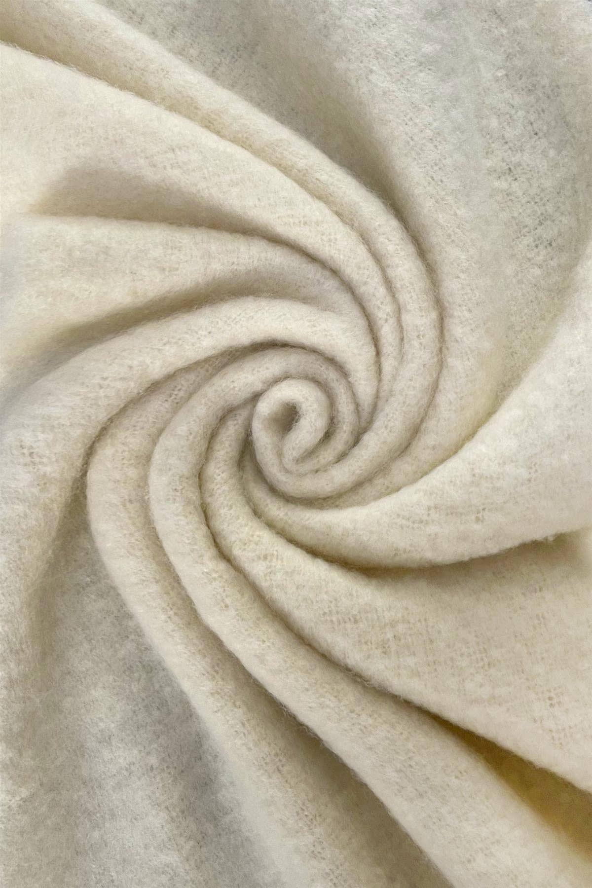 Tassel Blanket Scarf: Beige