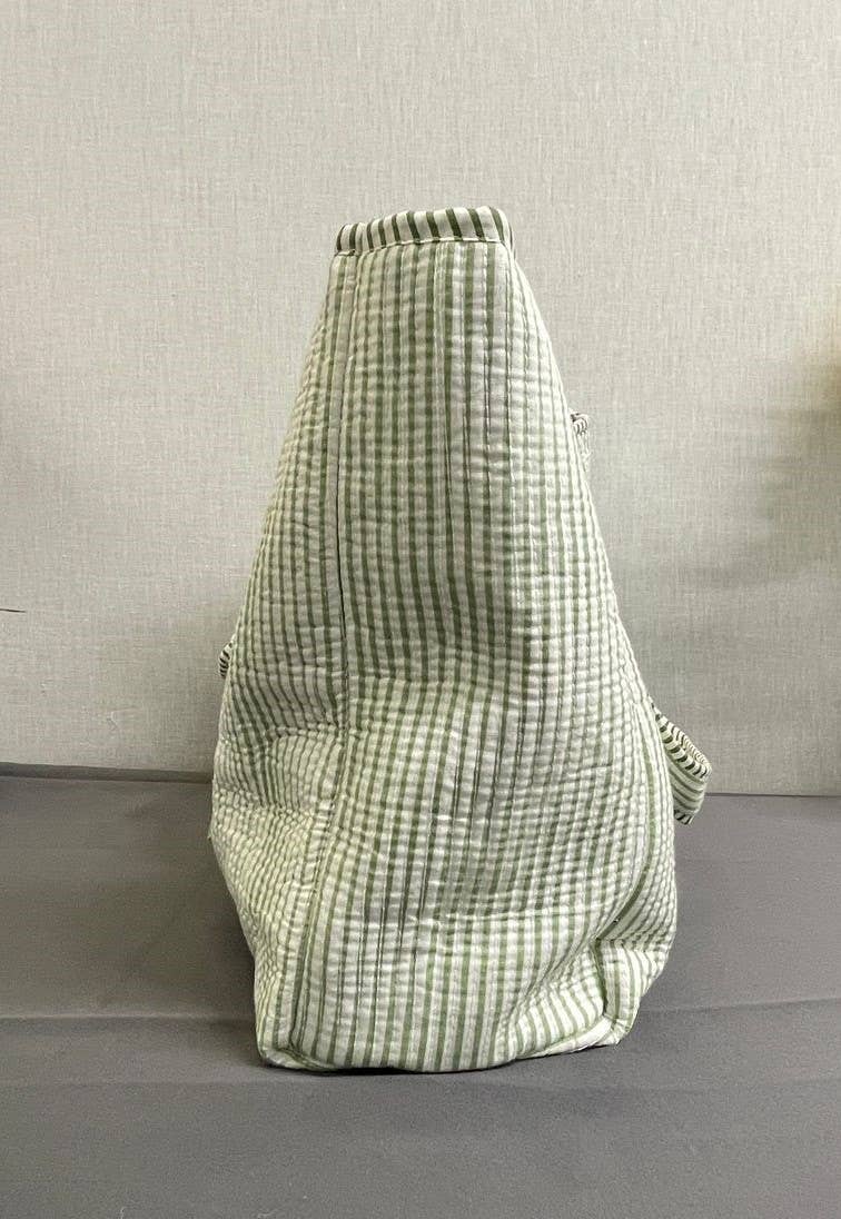Ethereal Flower Kantha Quilted Boho Reversible Tote Bag