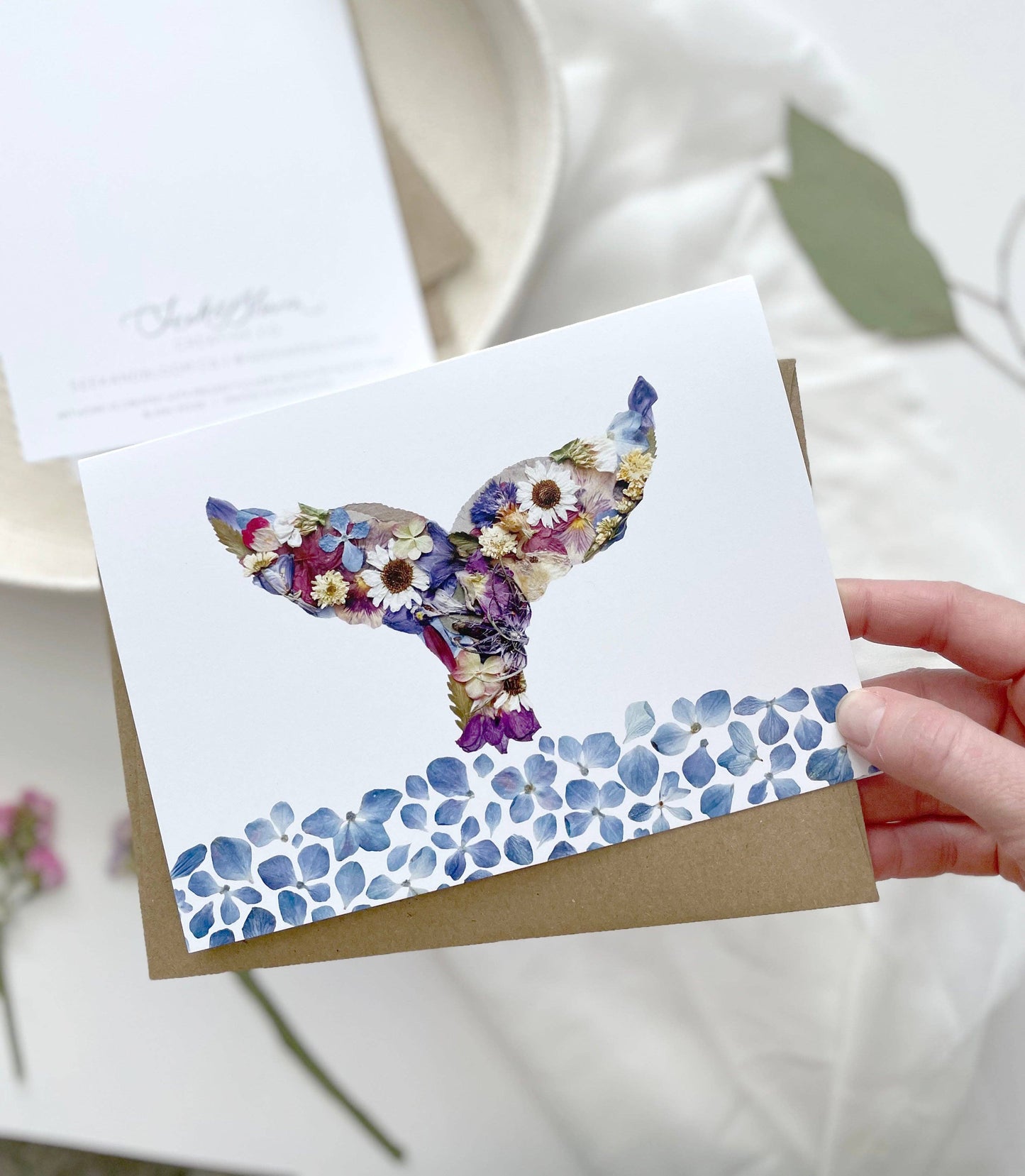 Whale Tail in Ocean Greeting Card