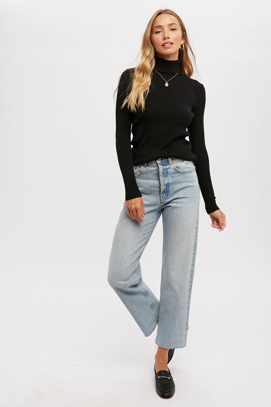Essential Rib Turtleneck Sweater