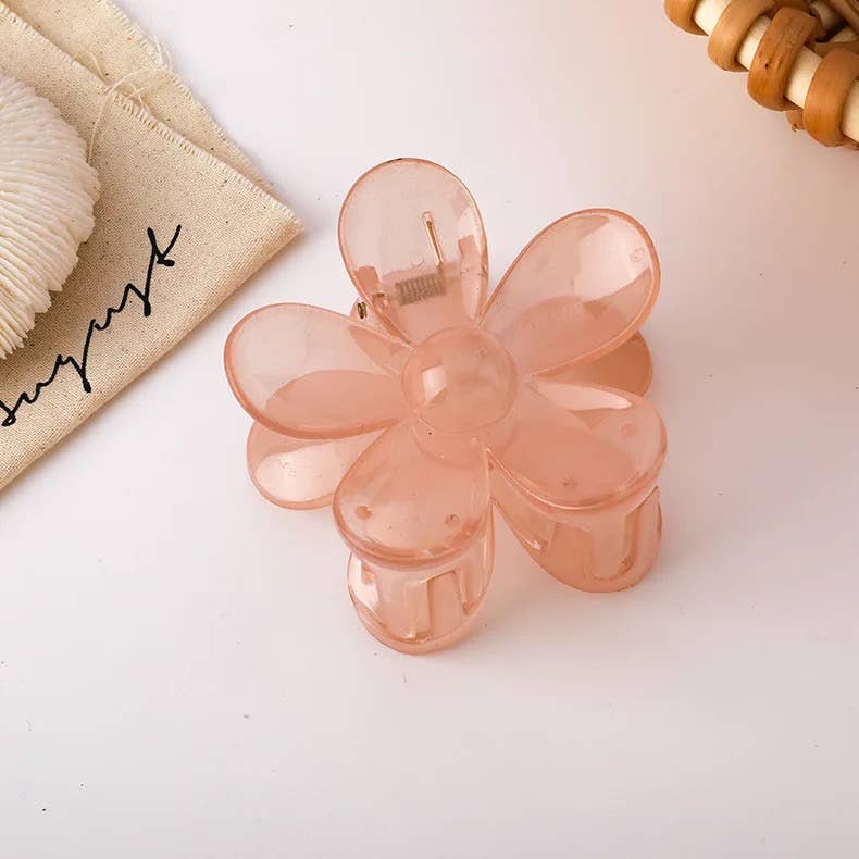 Flower Claw Clip Pink
