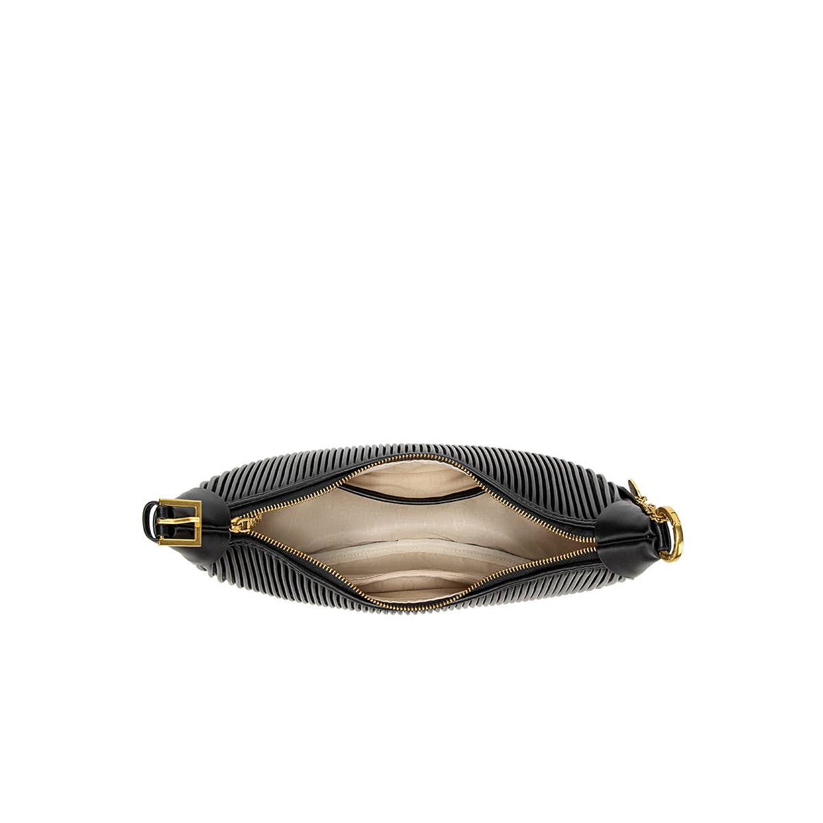Crescent Recycled Vegan Crossbody Bag in Black