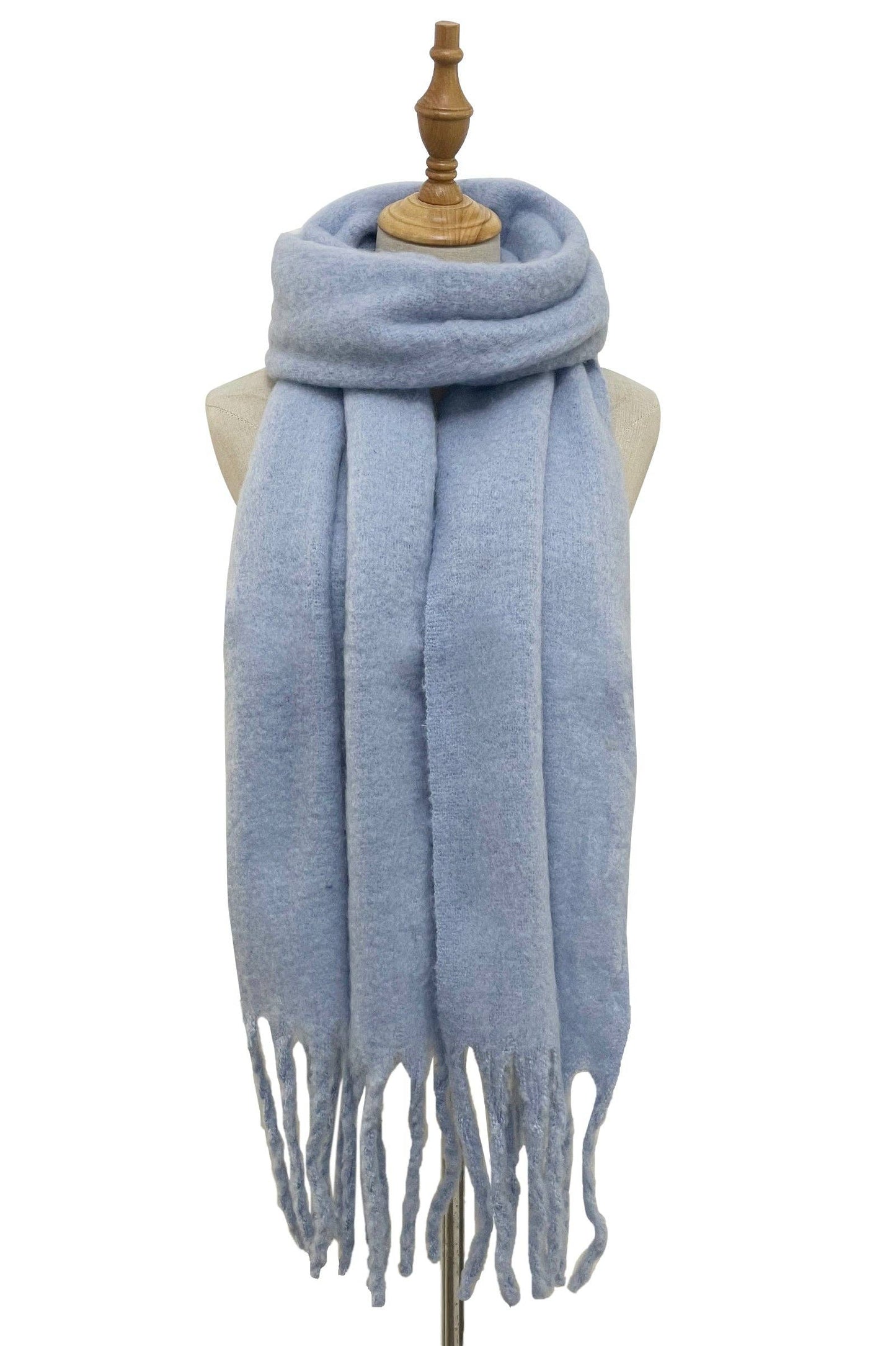 Tassel Blanket Scarf: Beige