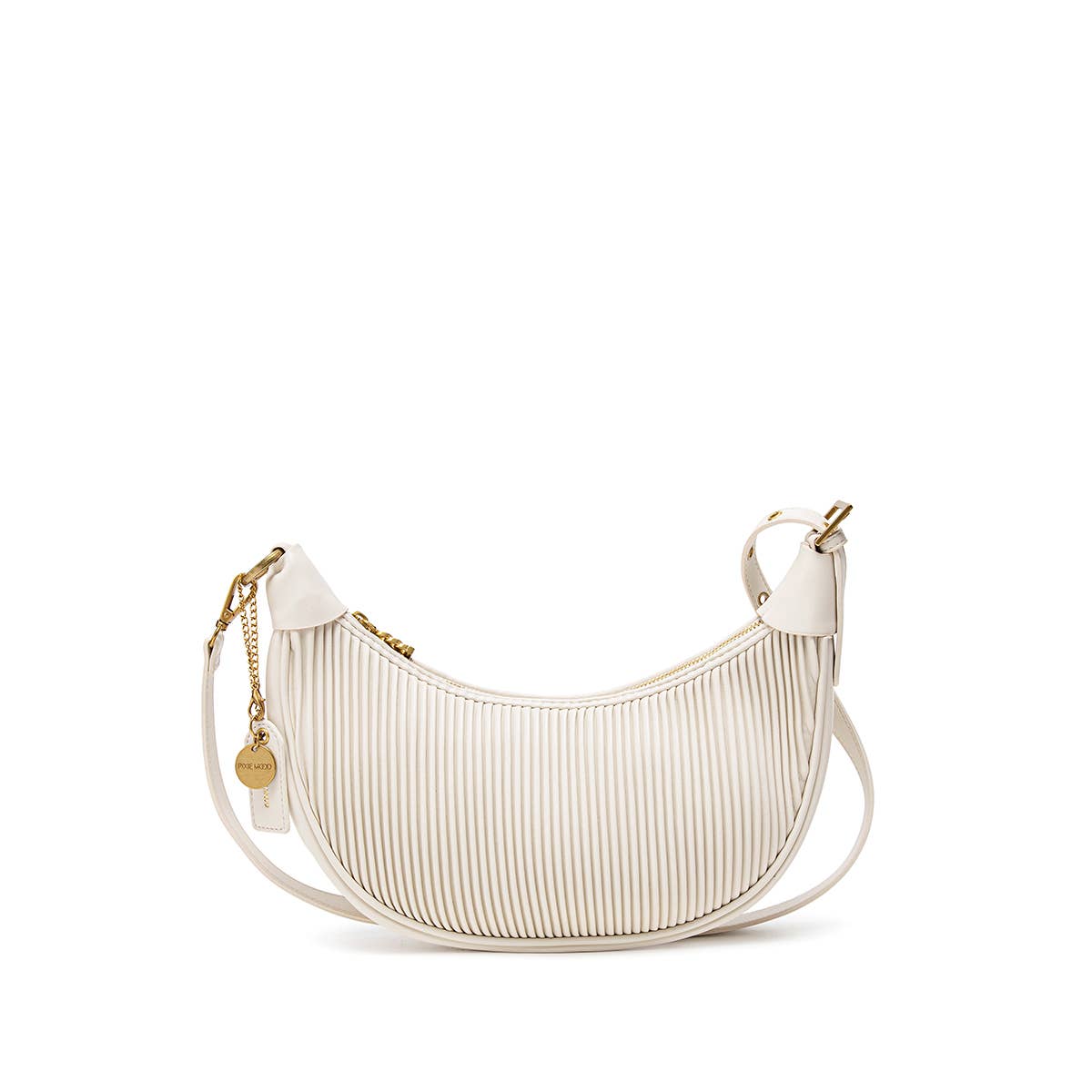 Crescent Recycled Vegan Crossbody in Coconut Cream