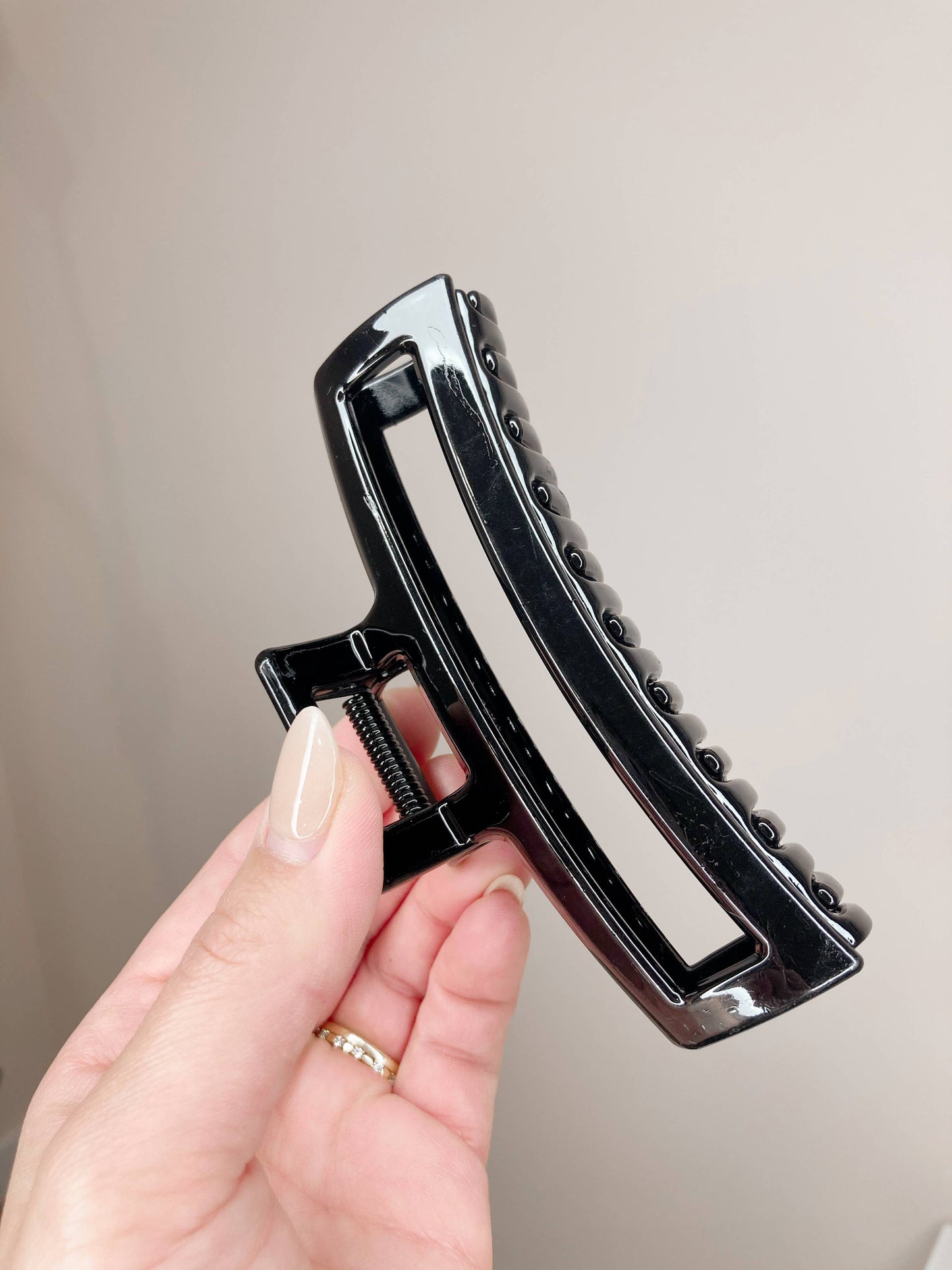 Large Gloss Claw Clip : Black
