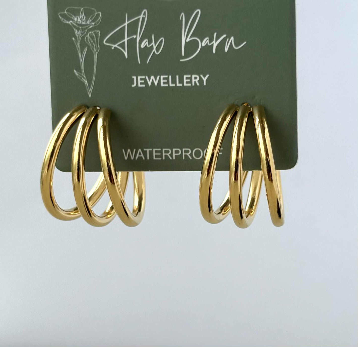 Trio Hoop Studs