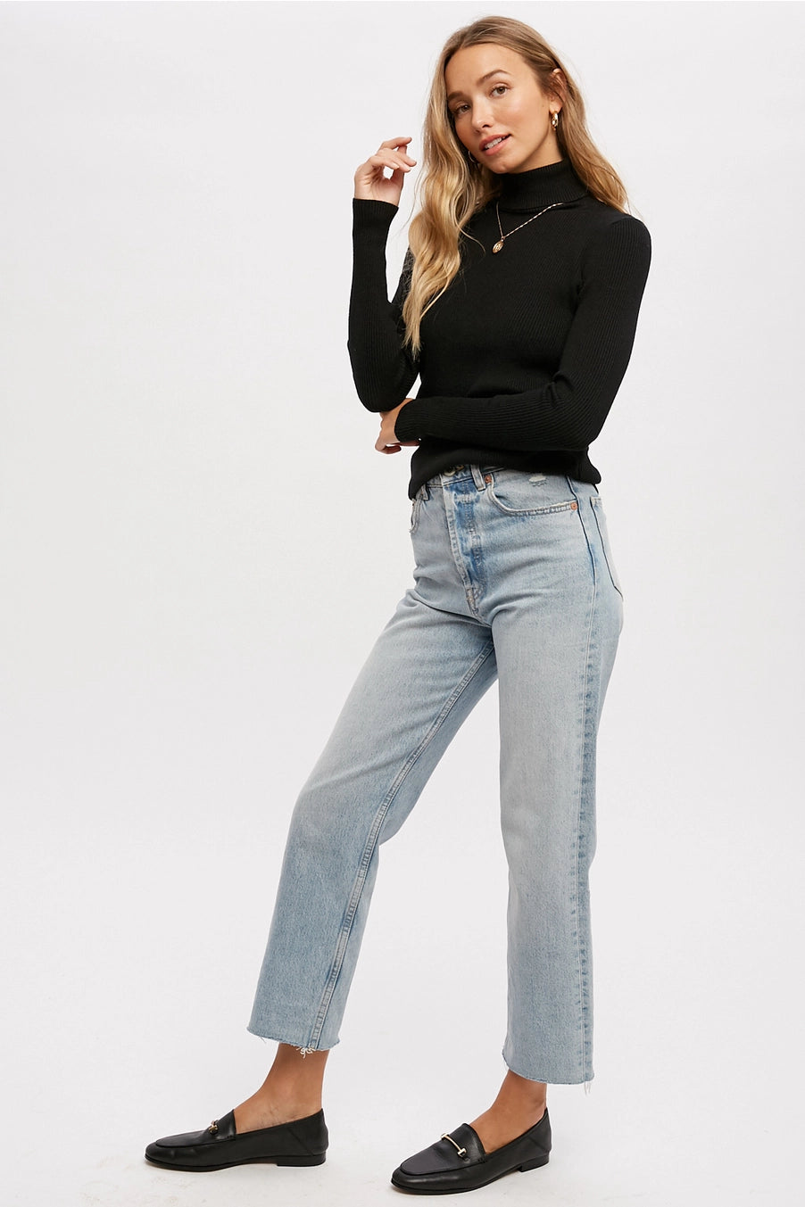 Essential Rib Turtleneck Sweater