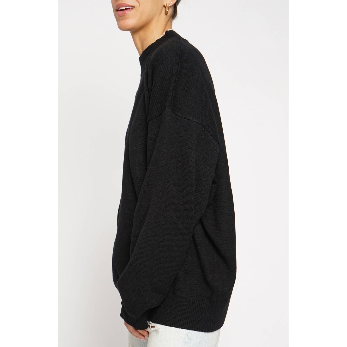 No Problem Tunic Sweater-Black
