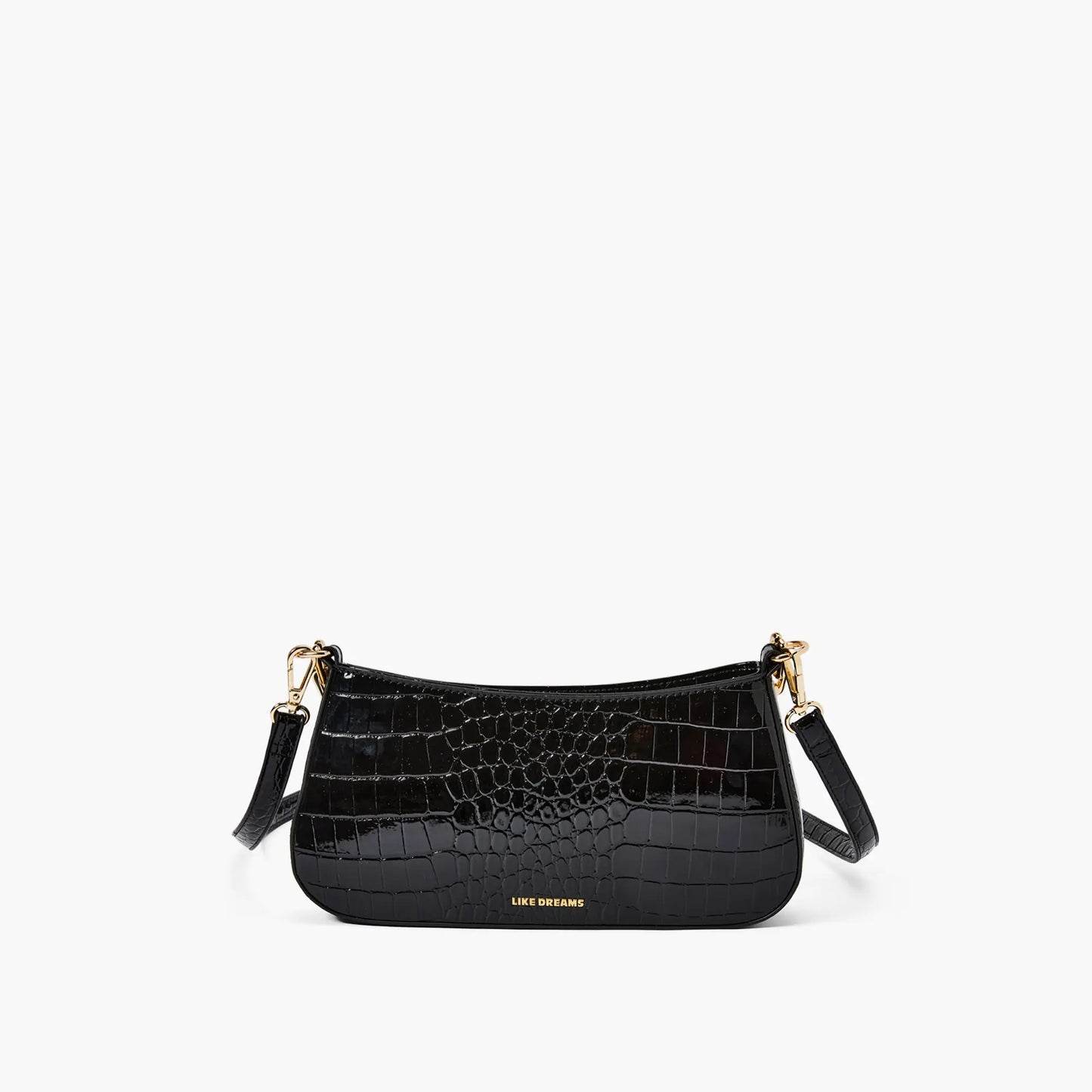 Dreamer Embossed Shoulder Bag-Black