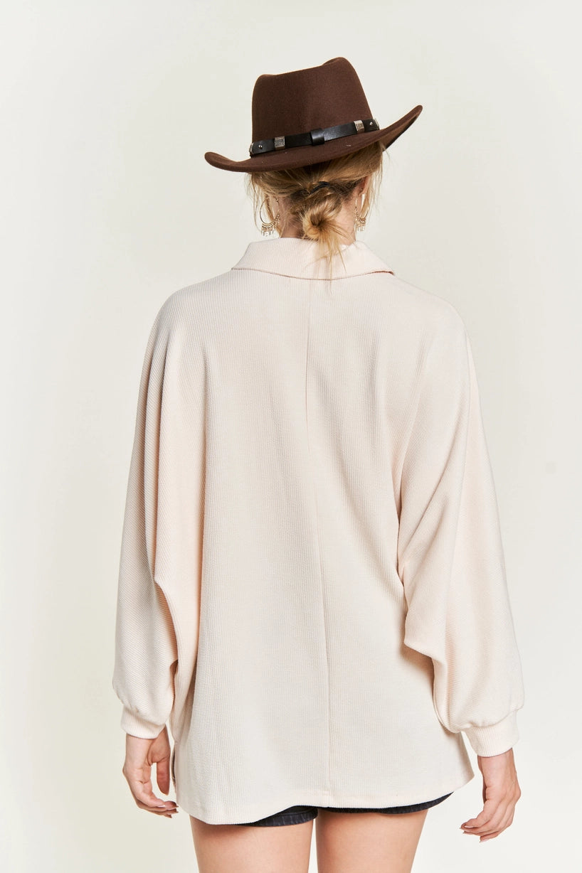 Jane Oversized Top-Cream