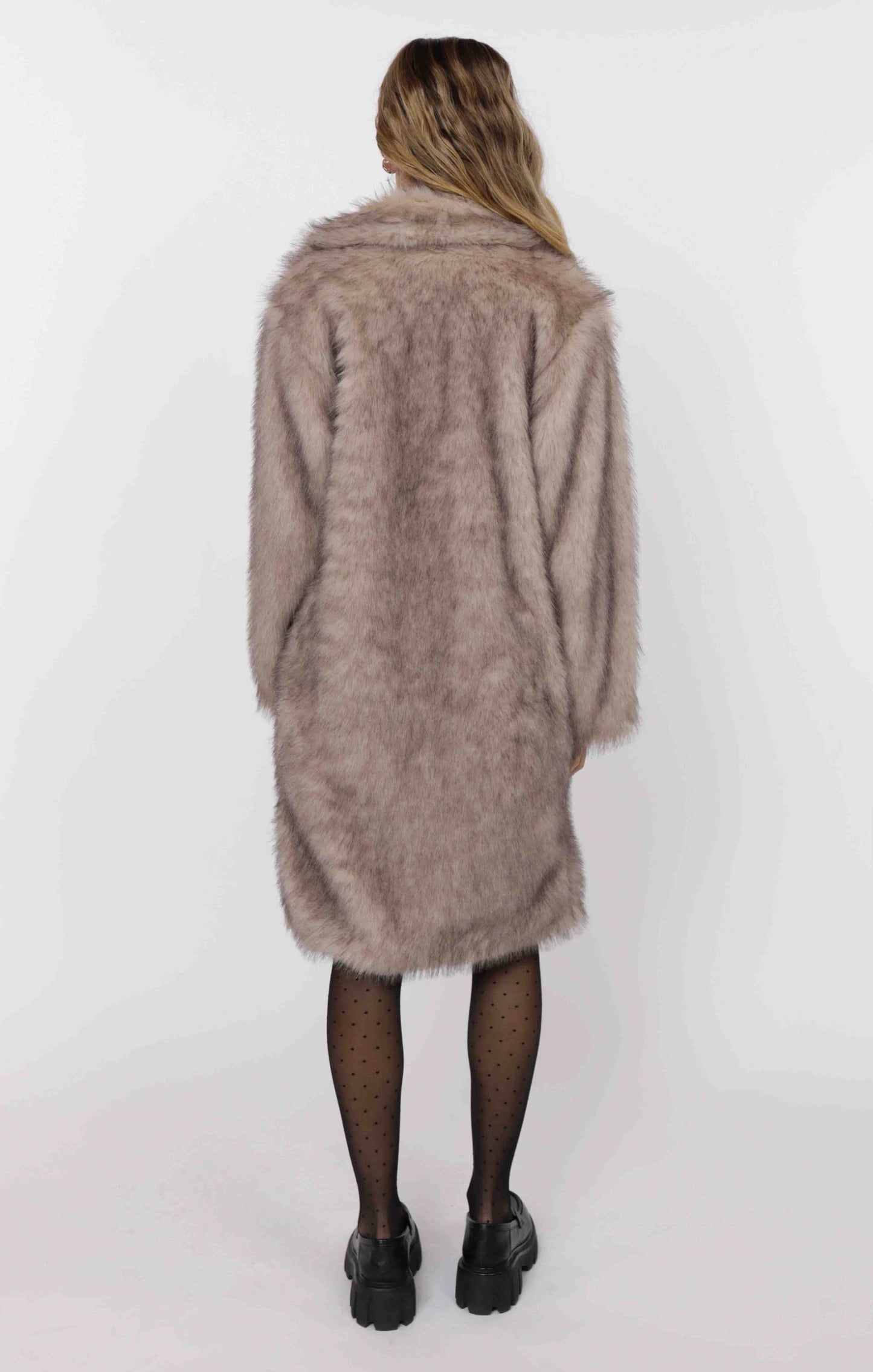 Pixie Tipped Vegan Fur Coat