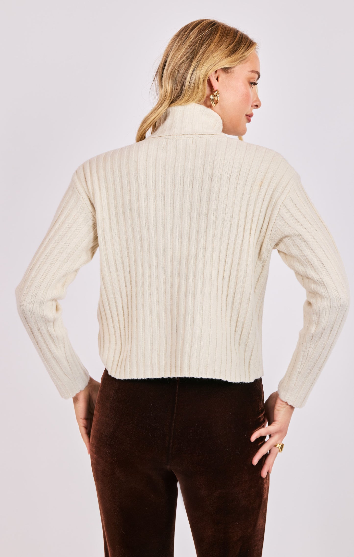 Cosette Turtleneck Rib Sweater