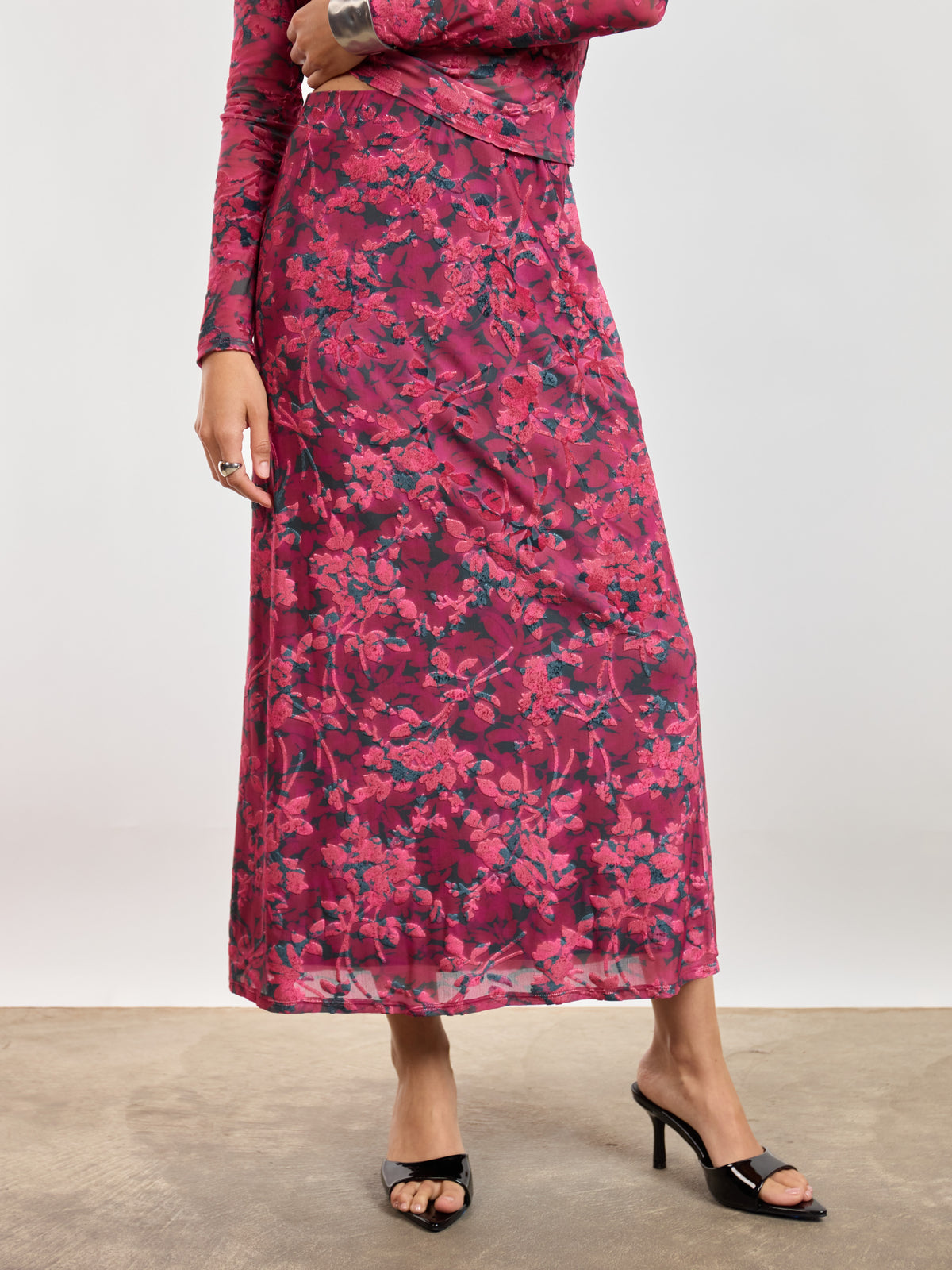 Velvet Rebellion Midi Skirt