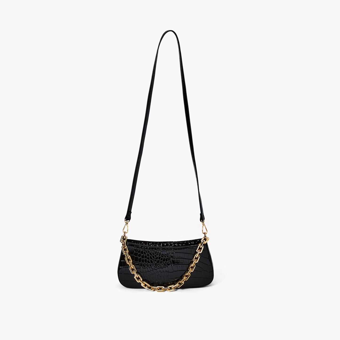 Dreamer Embossed Shoulder Bag-Black