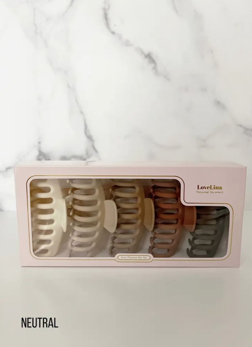 Neutrals Jaw Clip Box Set