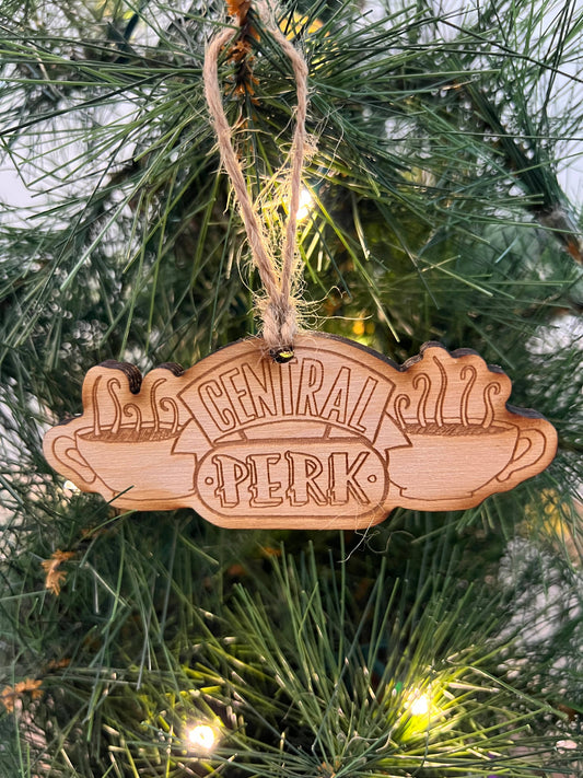Friends Central Perk Wooden Christmas Ornament