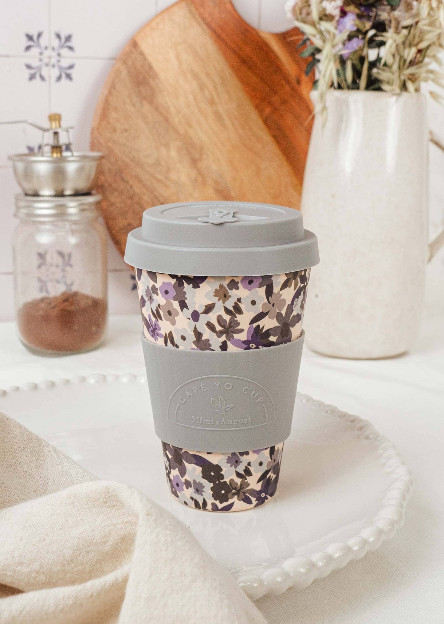 Floral Bouquet Cafe Yo Bamboo Reusable Cup
