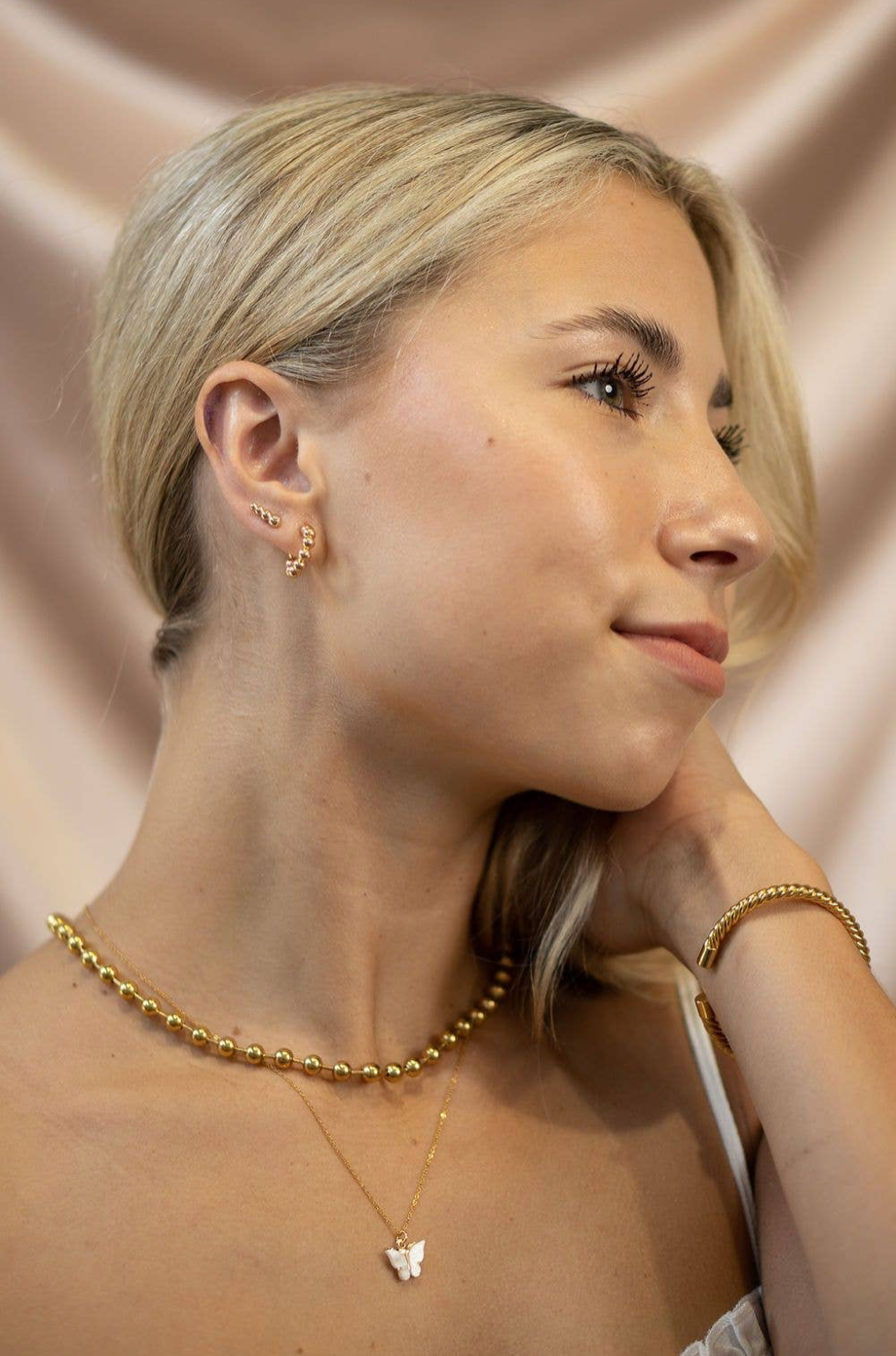 Beaded Hoops