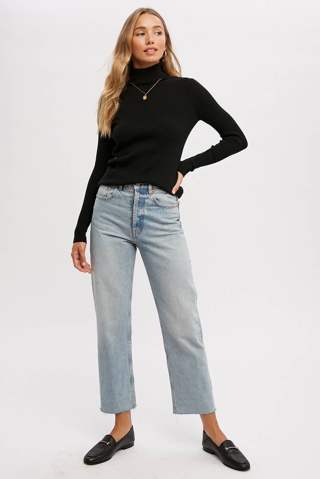 Essential Rib Turtleneck Sweater