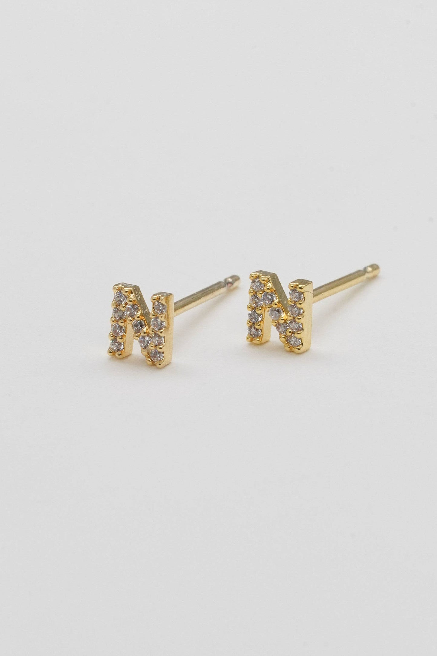 Shiny Initial Studs