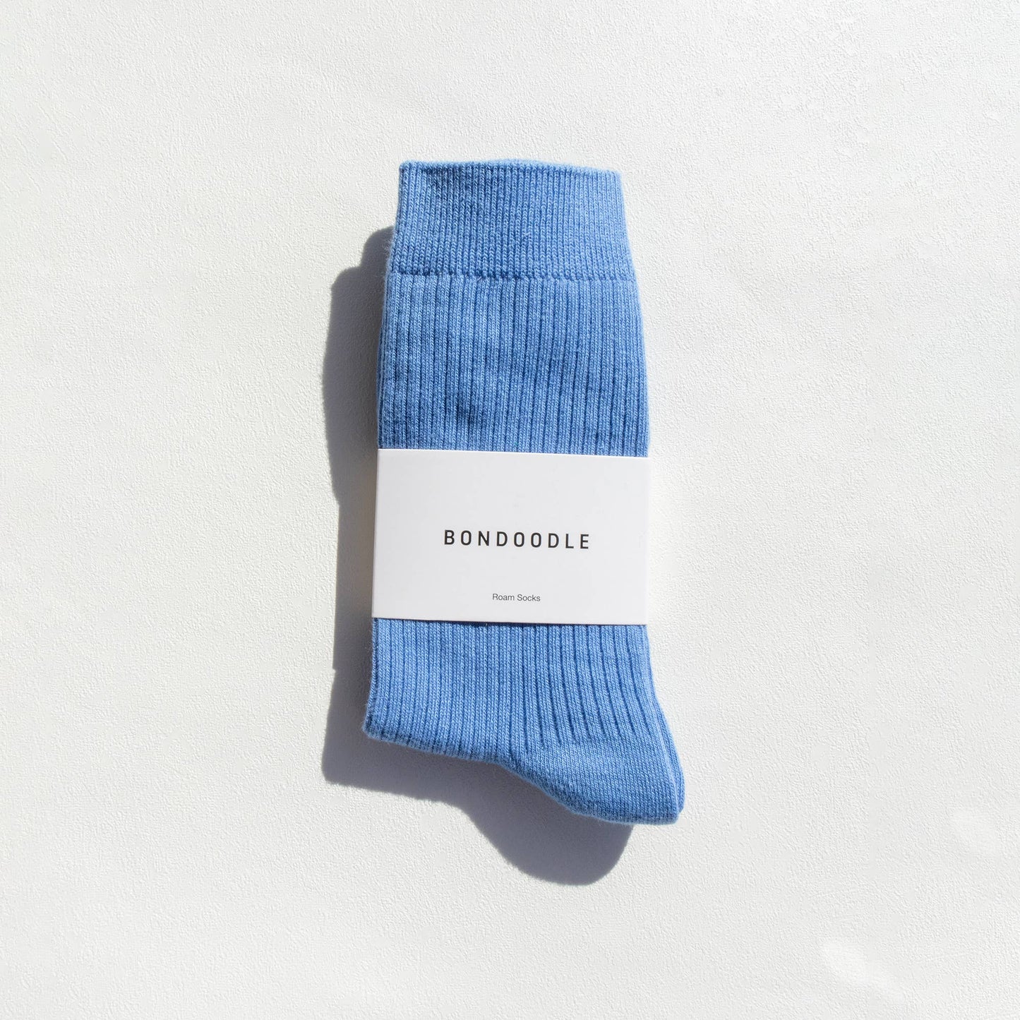 Combed Cotton Ribbed Crew Socks in Poolside