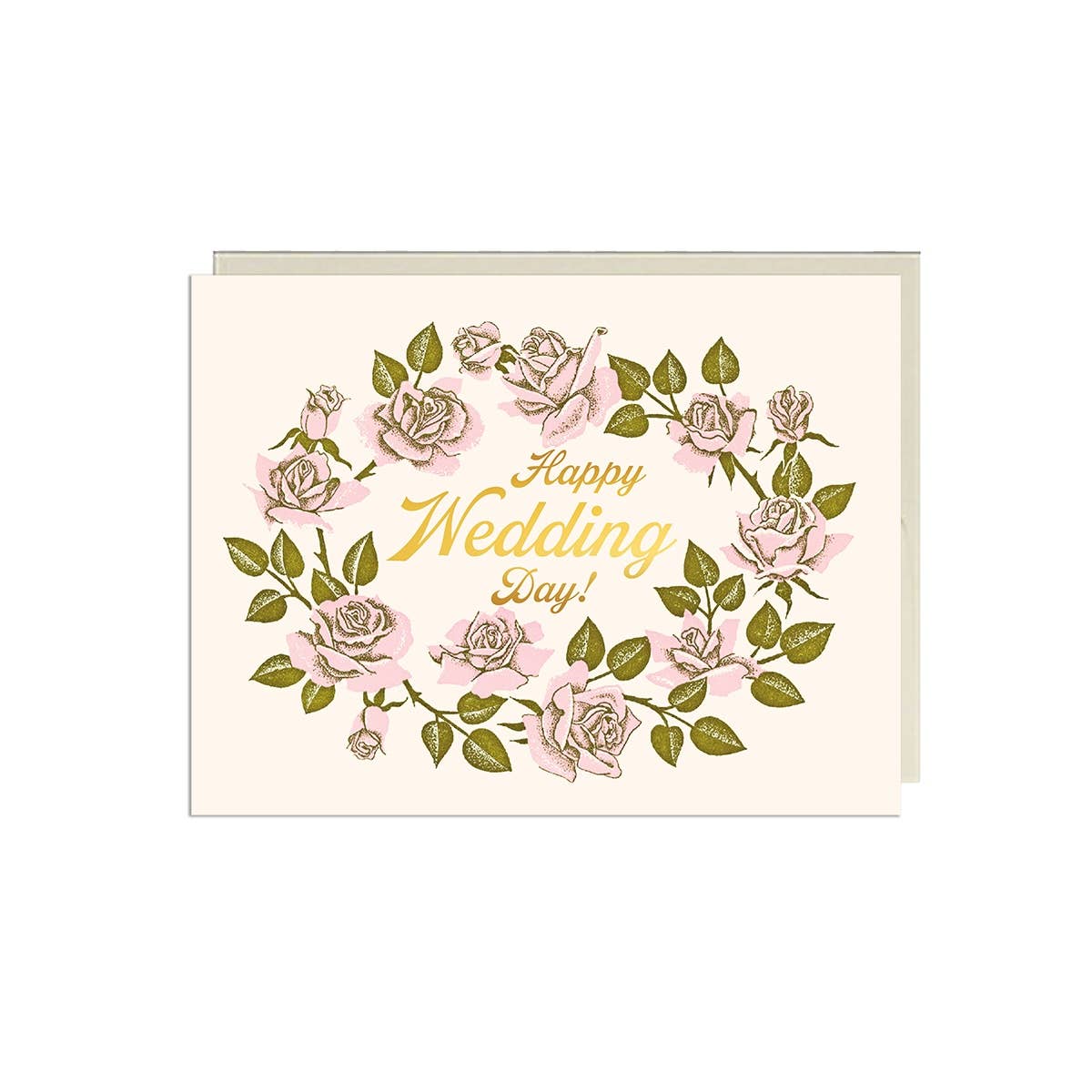 Happy Wedding Day Florals Foil Wedding Card