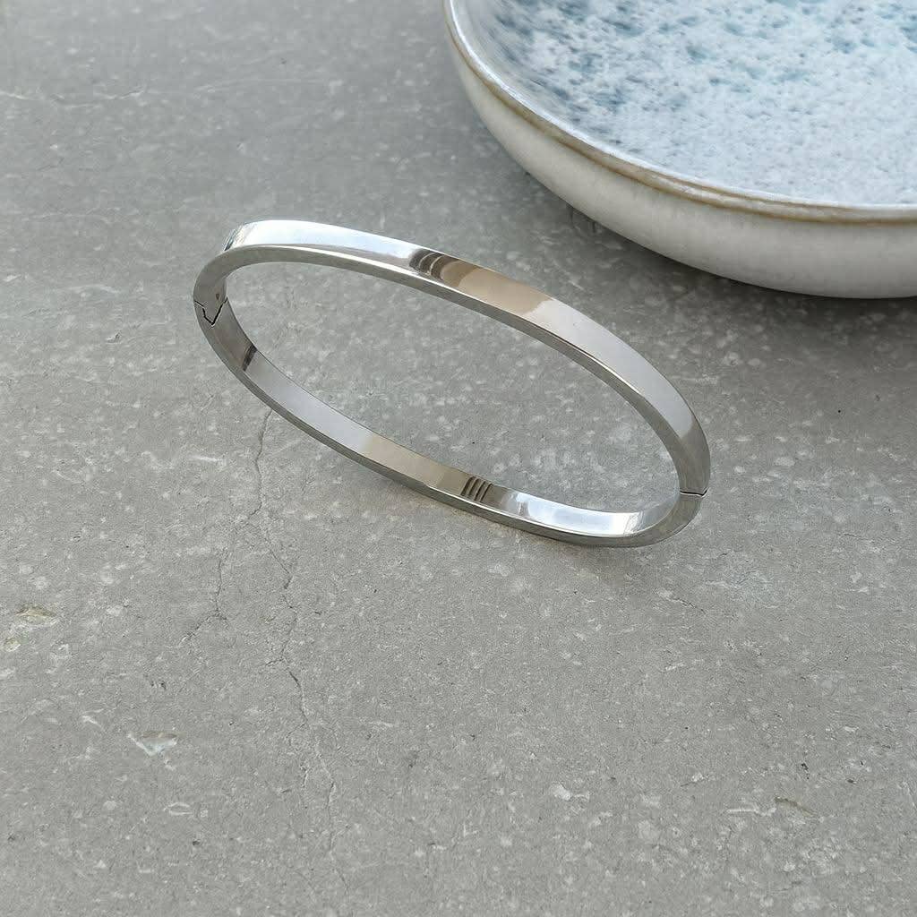 Smooth Hinged Bangle Bracelet