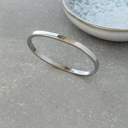 Smooth Hinged Bangle Bracelet