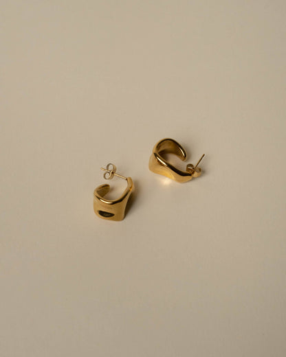 Chunky Organic Open Hoops Gold