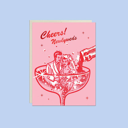 Cheers! Newlyweds Foil Wedding Card