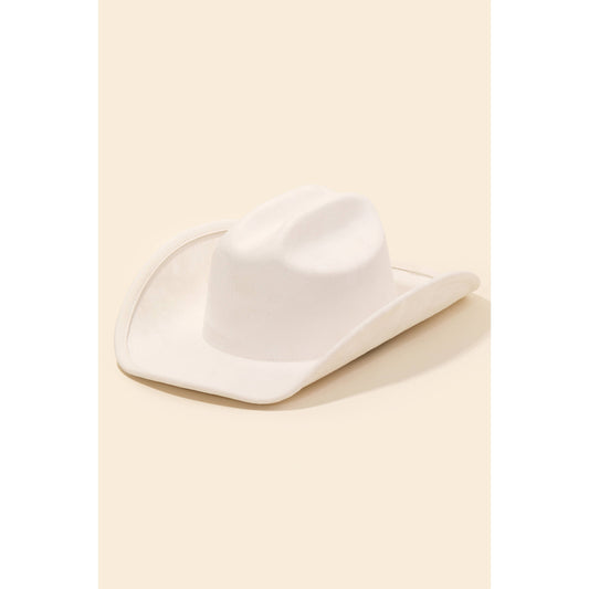 Solid Western Cowboy Hat in Ivory