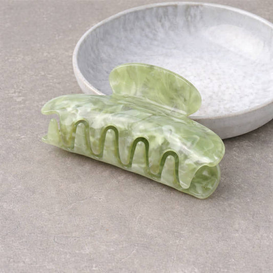 Small Light Green Pearlescent Claw Clip