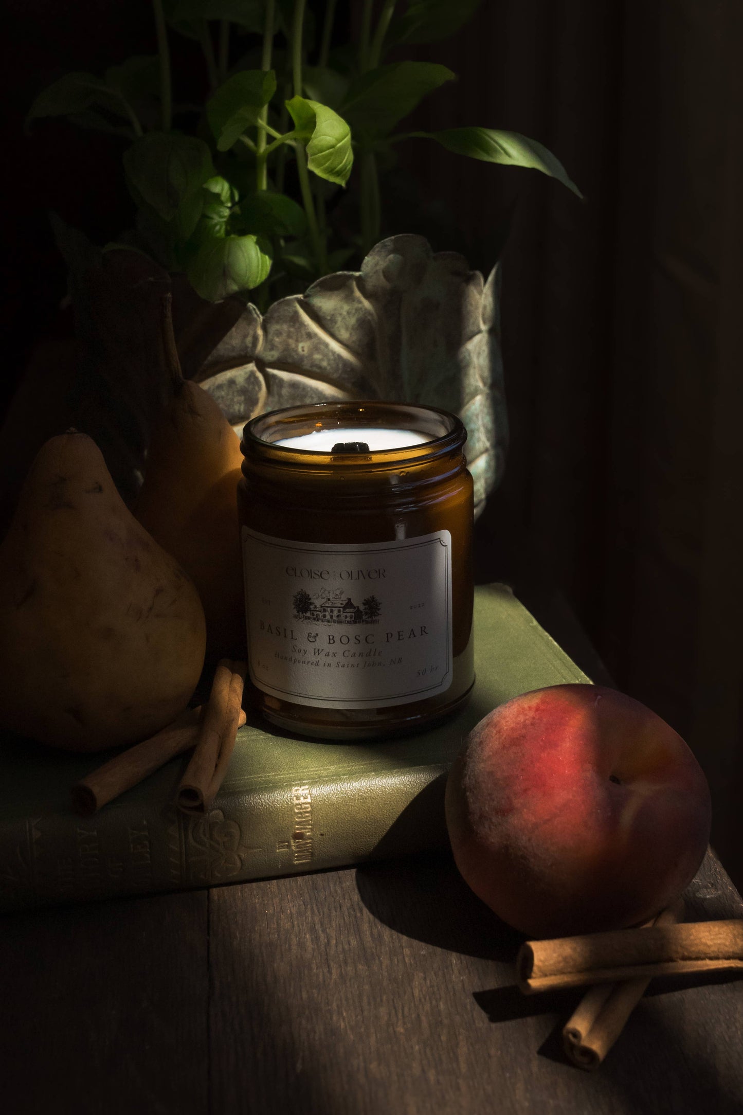 Basil and Bosc Pear Candle