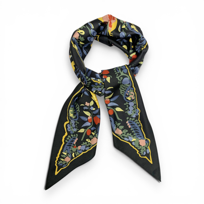 Triangle Silky Flower Scarf