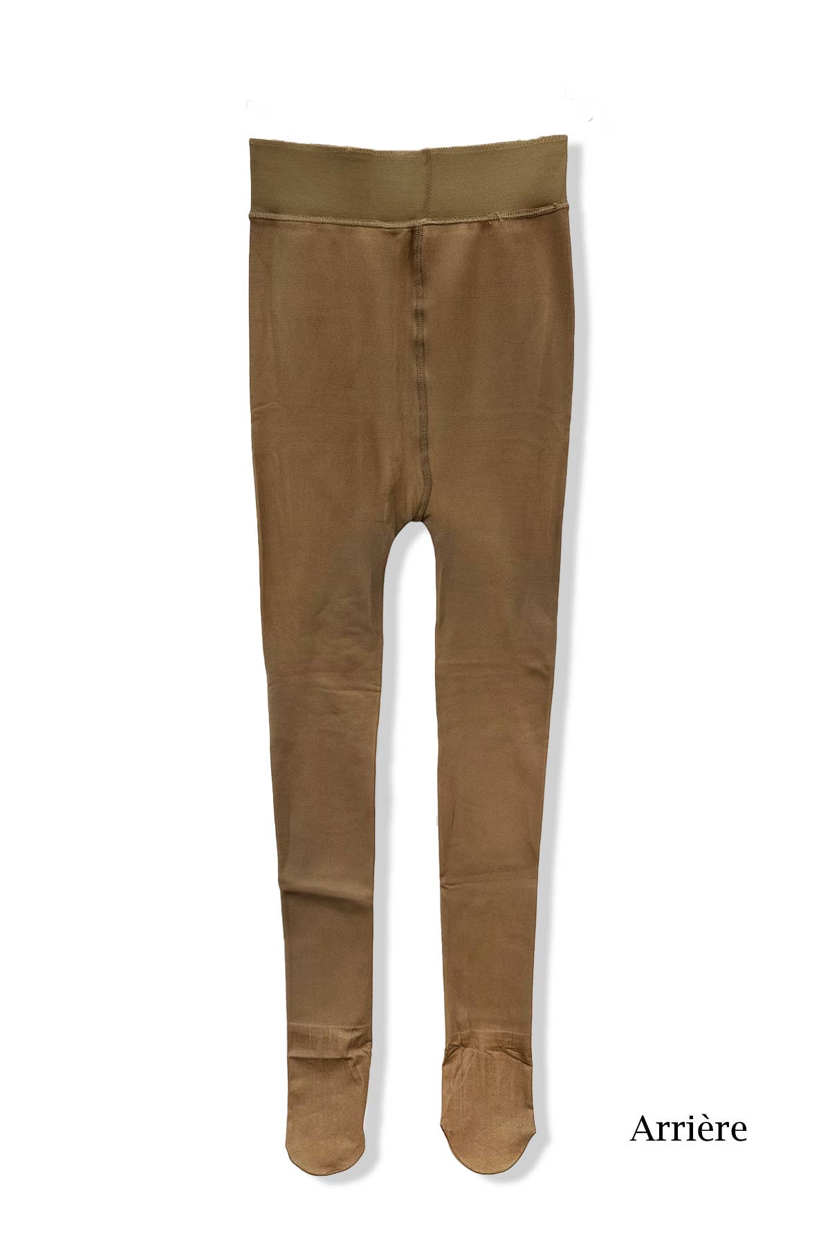Faux Transparent Fleece Tights in Light Brown