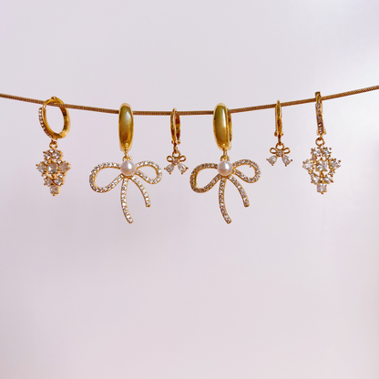 Pearl Bow Earrings