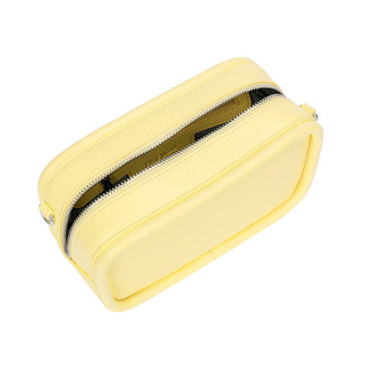 Erika Recycled Vegan Crossbody Bag in Lemonade Pebbled