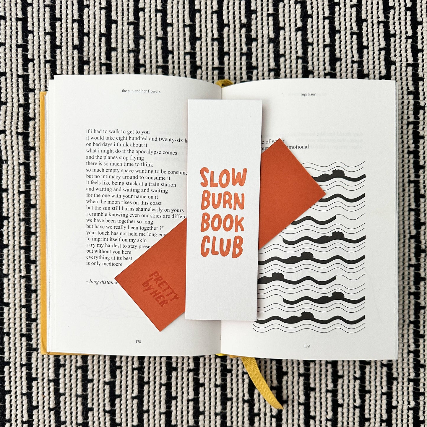 Slow Burn Book Club Letterpress Bookmark