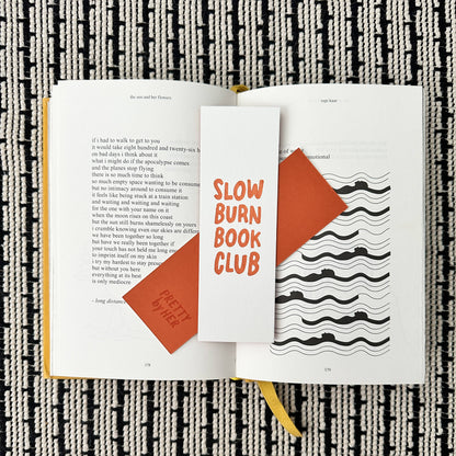 Slow Burn Book Club Letterpress Bookmark