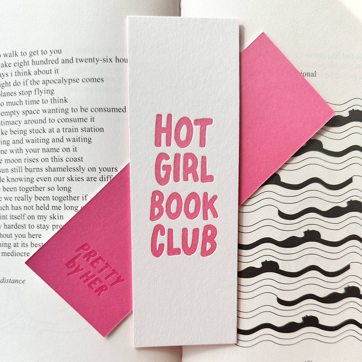 Hot Girl Book Club Letterpress Bookmark