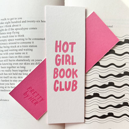 Hot Girl Book Club Letterpress Bookmark