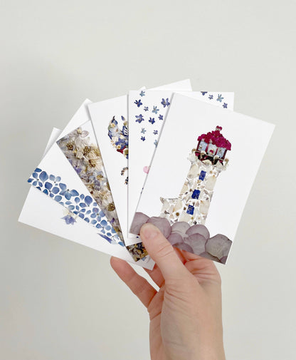 Mixed Pack Nautical Pressed Flower Note Card Set
