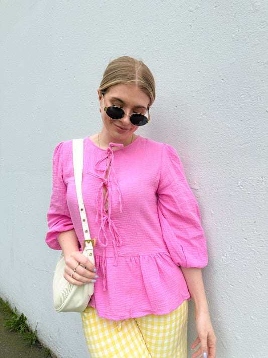 Emma Tie Top in Pink