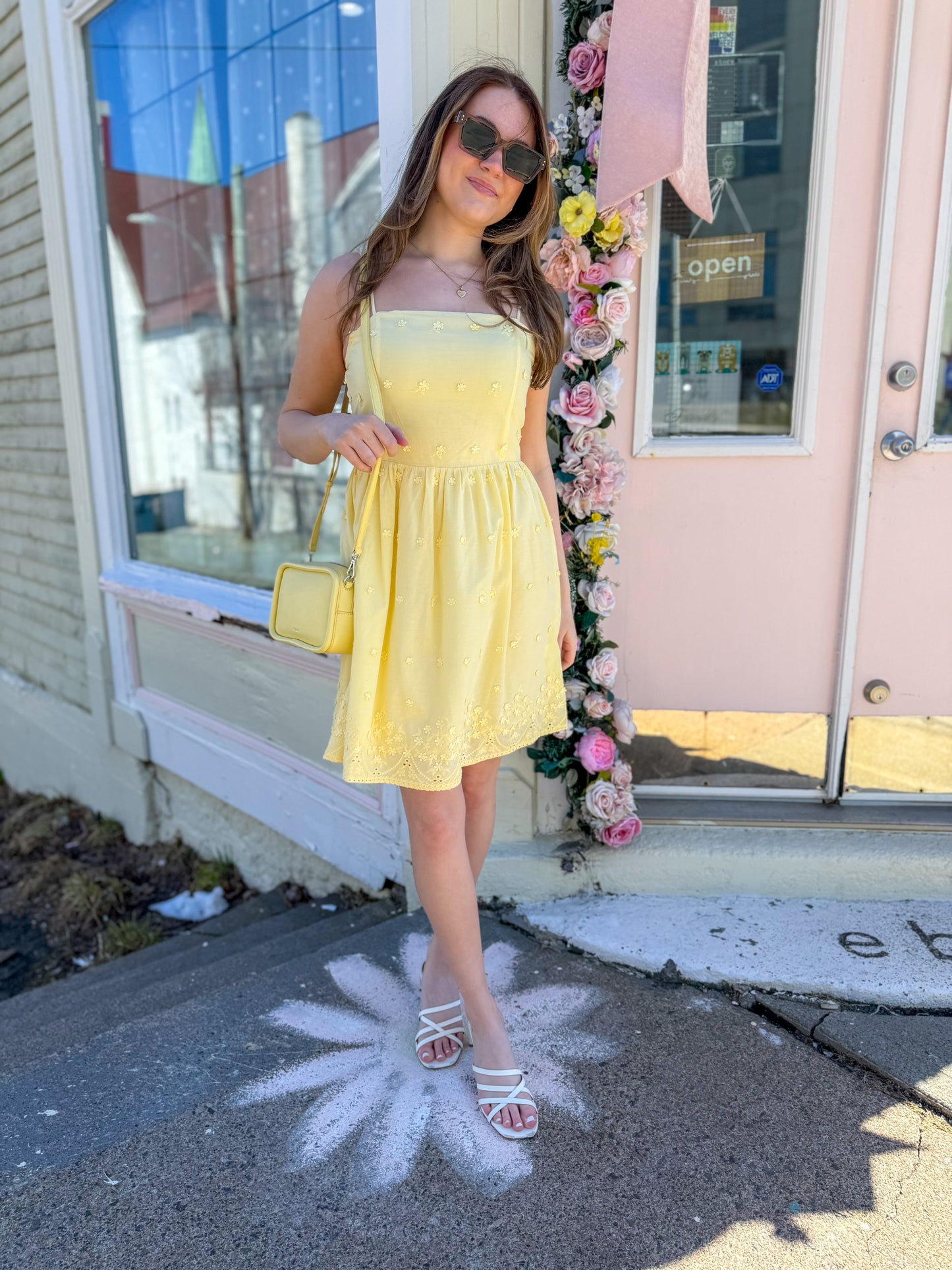 Beachglass Embroidered Mini Dress
