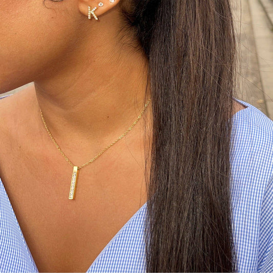 Zircon Bar Necklace