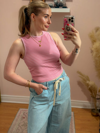 Drew Tank in Pink-FINAL SALE