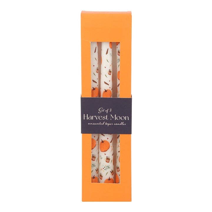 Autumn Pumpkin Taper Candles Set