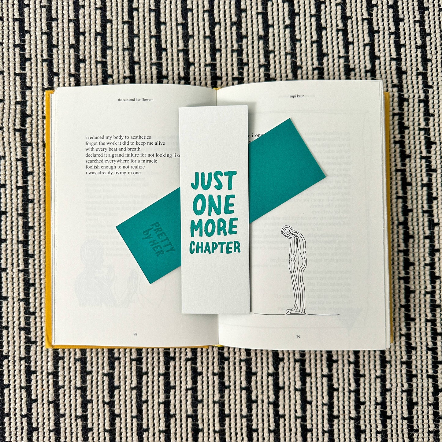 Just One More Chapter Letterpress Bookmark